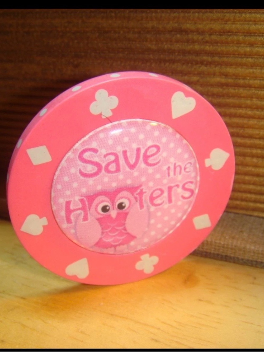 “SAVE The HOOTERS " POKER CHIP 3D Epoxy